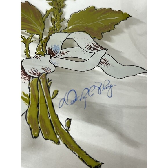 Vintage Dorothy Thorpe Signed Divided Floral Medium Glass Serving Tray MCM - Picture 2 of 8